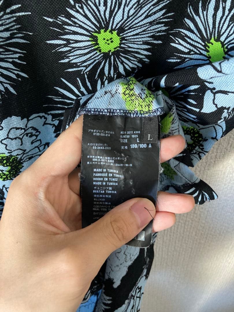 最終 PRADA 12SS ボタニカル ポロシャツ