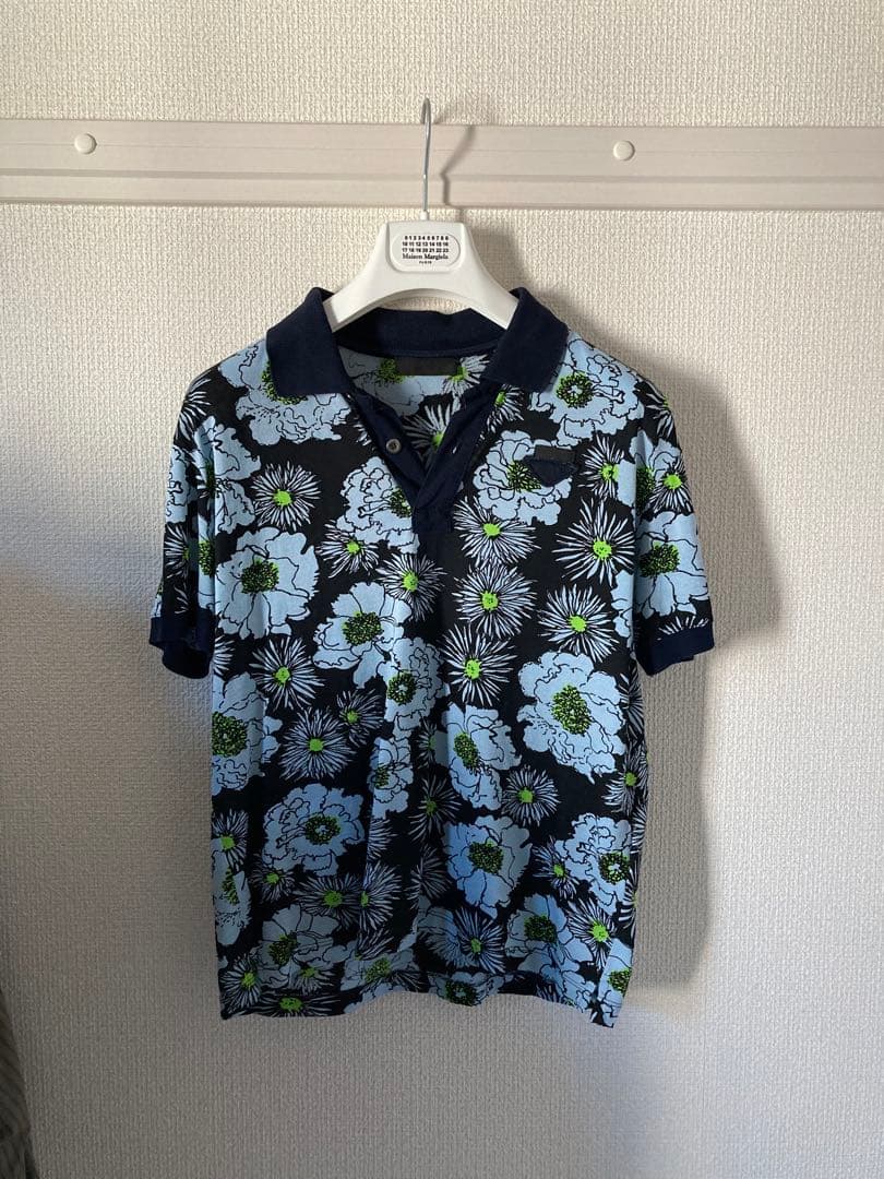 最終 PRADA 12SS ボタニカル ポロシャツ