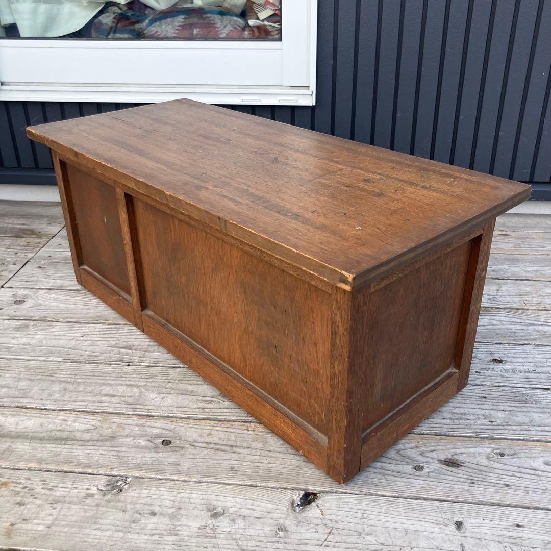 昭和レトロ 古家具 木製文机 3杯引き出し付き座卓 書斎机 ビンテージ 古道具