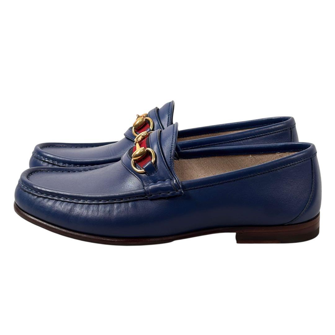 グッチ 6 25 ホースビット ローファー シェリーライン レザー 箱 保存袋付