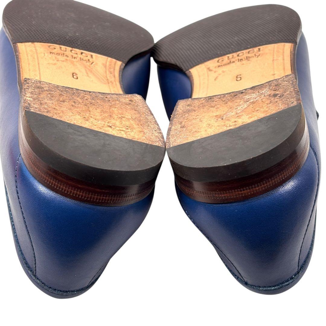 グッチ 6 25 ホースビット ローファー シェリーライン レザー 箱 保存袋付