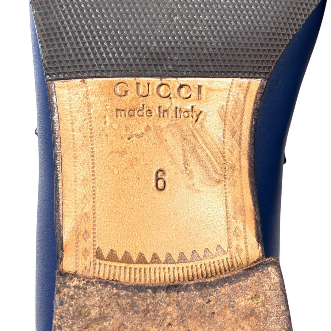 グッチ 6 25 ホースビット ローファー シェリーライン レザー 箱 保存袋付