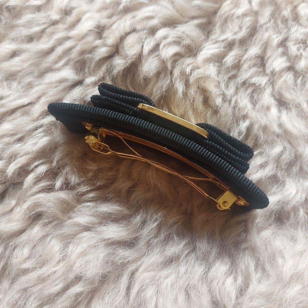 フェラガモ　ヴァラリボン　バレッタ　ヘアアクセサリー　ブラック　黒