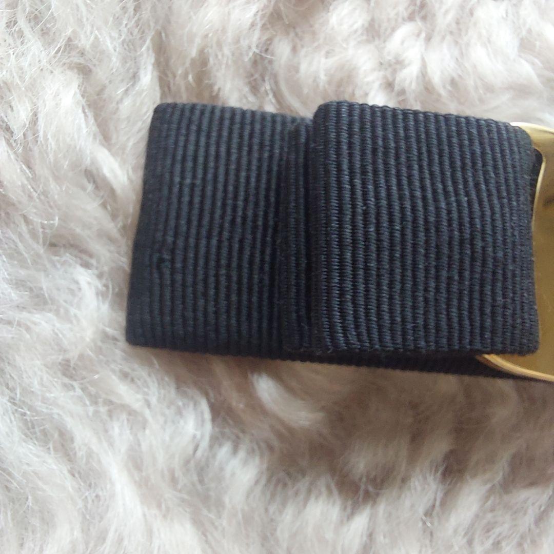 フェラガモ　ヴァラリボン　バレッタ　ヘアアクセサリー　ブラック　黒