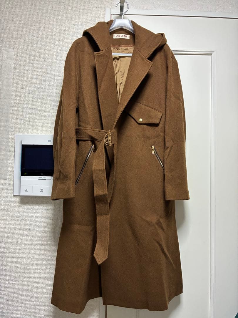 cullni クルニ タイロッケン ウール メルトン フード コート