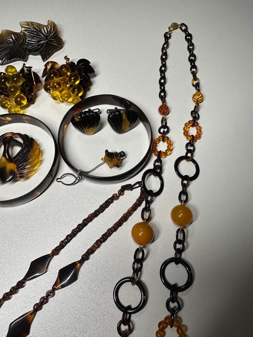 鼈甲　まとめ　ブレスレット　バングル　ネックレス　ブローチ　アクセサリー