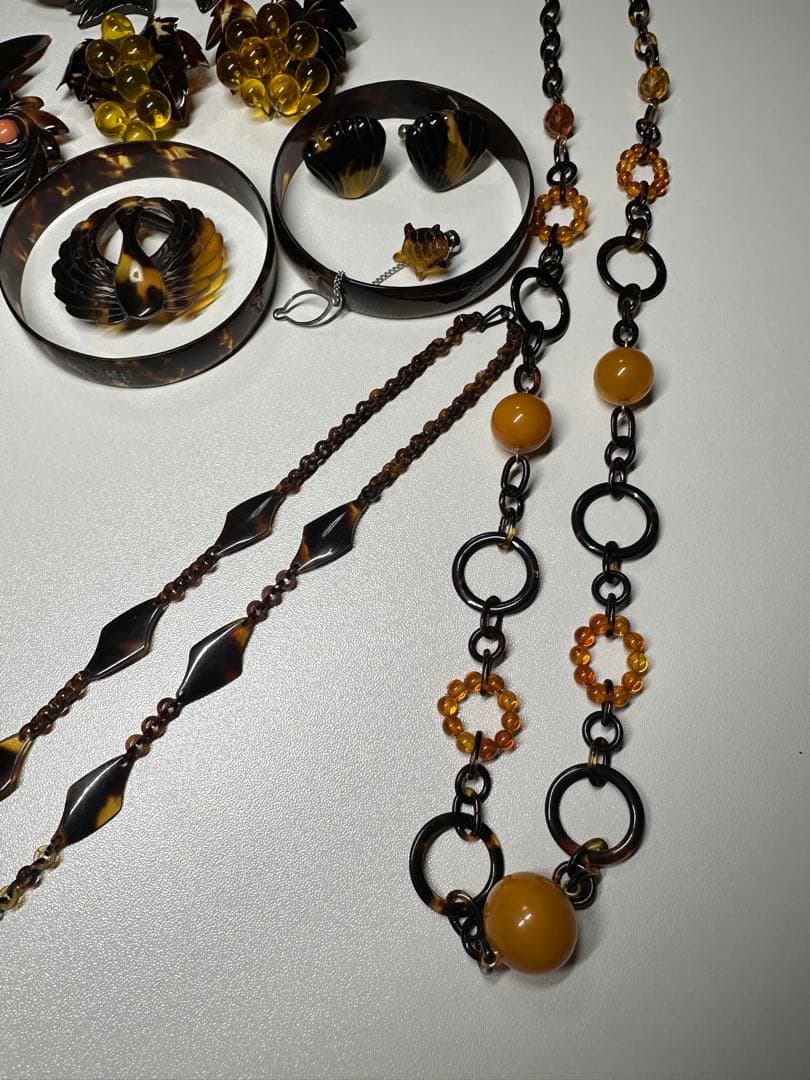 鼈甲　まとめ　ブレスレット　バングル　ネックレス　ブローチ　アクセサリー