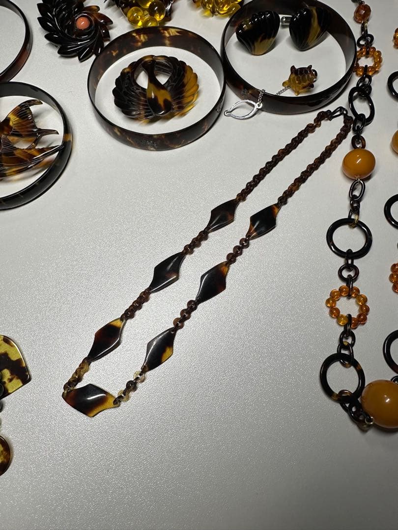 鼈甲　まとめ　ブレスレット　バングル　ネックレス　ブローチ　アクセサリー