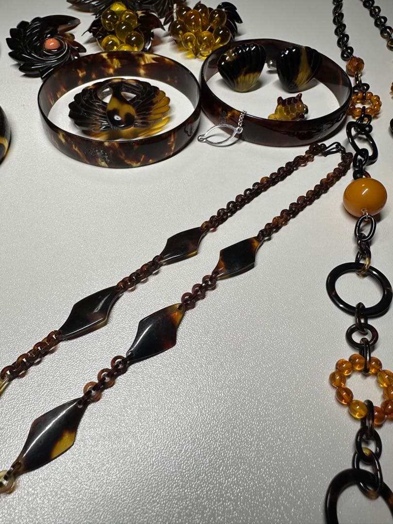 鼈甲　まとめ　ブレスレット　バングル　ネックレス　ブローチ　アクセサリー