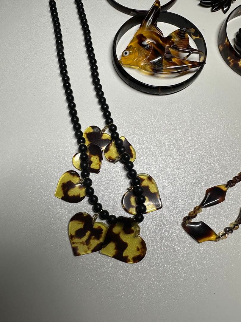 鼈甲　まとめ　ブレスレット　バングル　ネックレス　ブローチ　アクセサリー