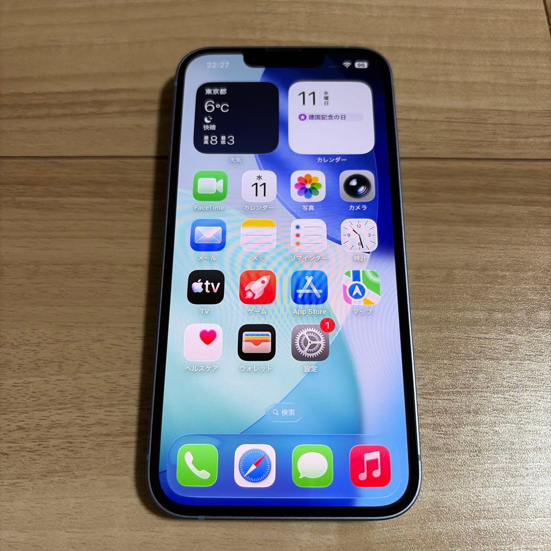 超美品 iPhone14 128GB ブルー