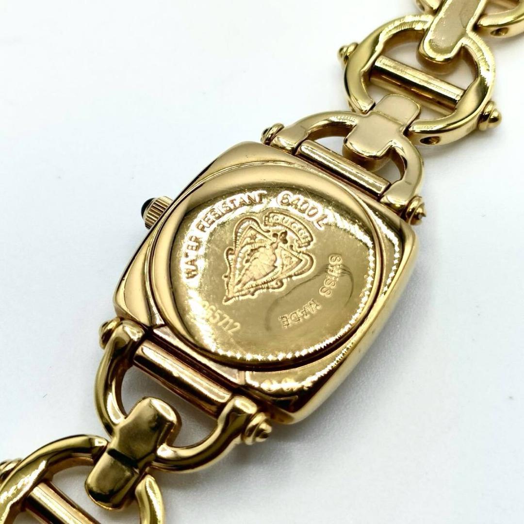 箱付稼働品 GUCCI 6400L クォーツ ゴールド レディース ホースビット