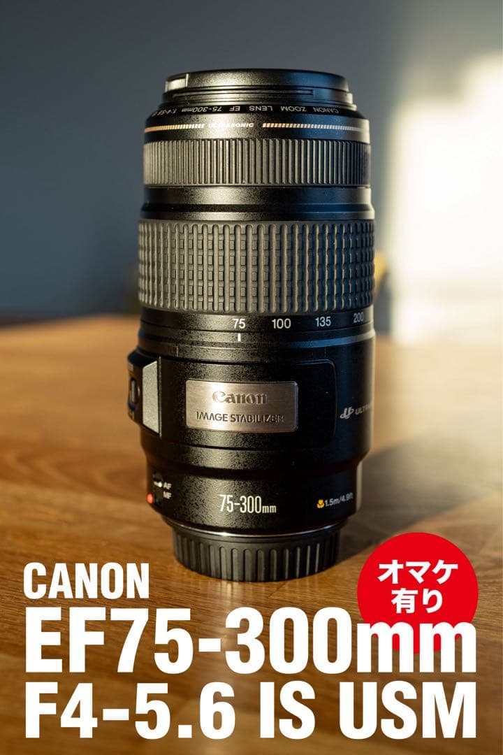 EF 75-300mm f/4-5.6 IS USM【オマケ付】