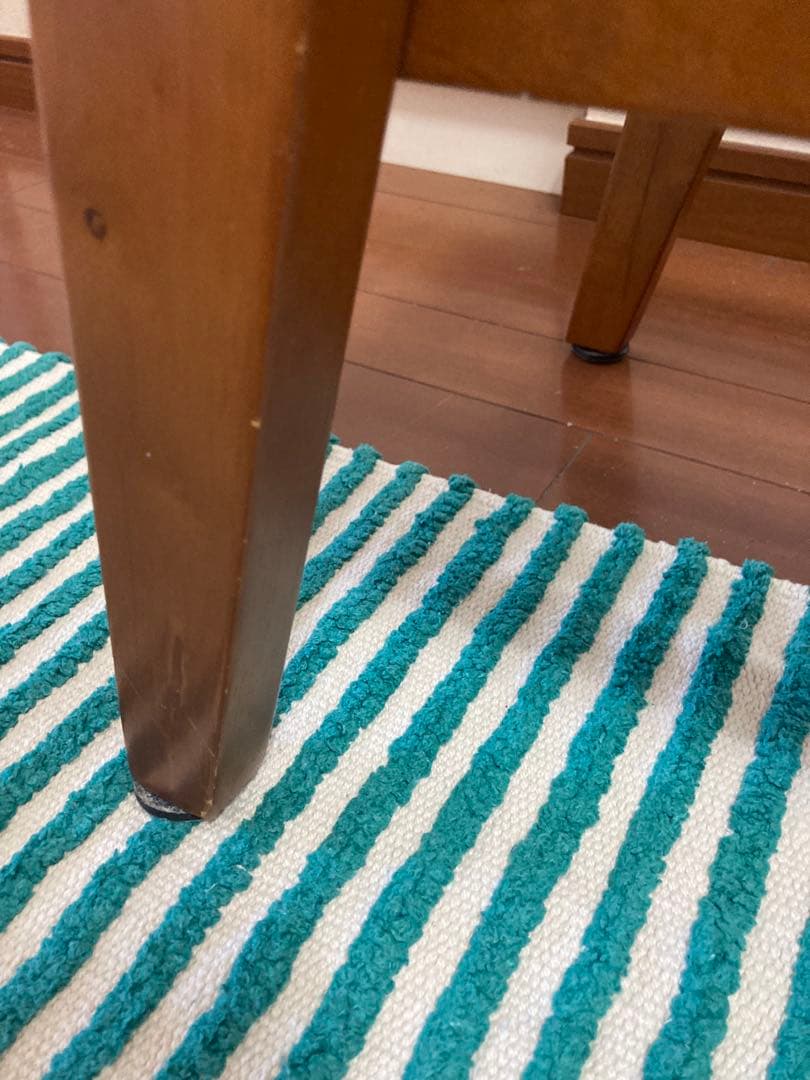 北欧ヴィンテージスタイル 木製ガラストップローテーブル