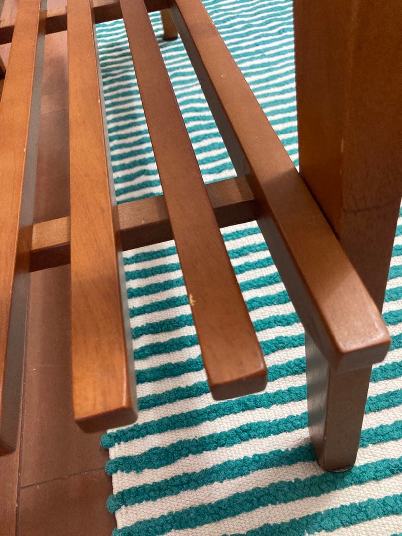 北欧ヴィンテージスタイル 木製ガラストップローテーブル