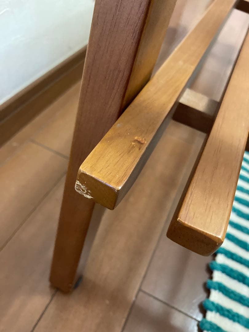 北欧ヴィンテージスタイル 木製ガラストップローテーブル