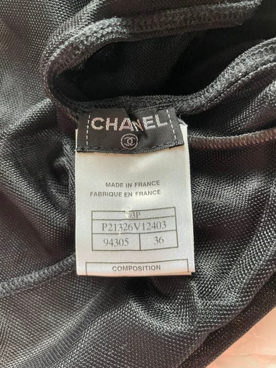 シャネル※ココマークCCロゴ　シースルーホルターネックキャミソール　サイズ36