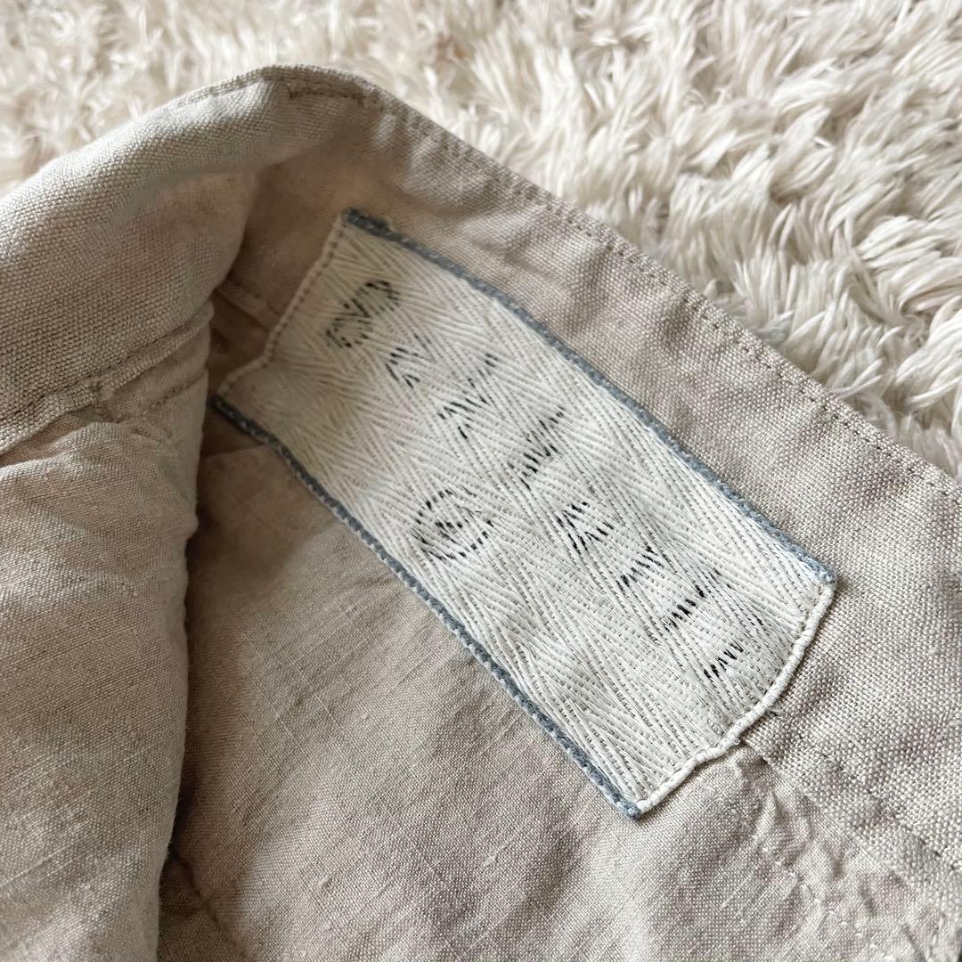 45R 美品 リネンシャンブレー馬比古 2 ベージュ