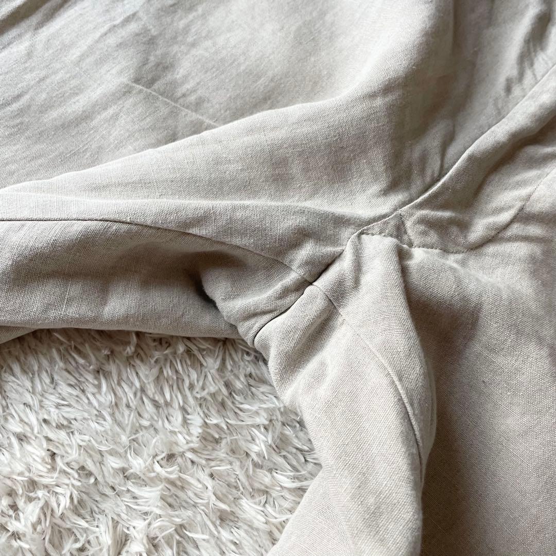 45R 美品 リネンシャンブレー馬比古 2 ベージュ