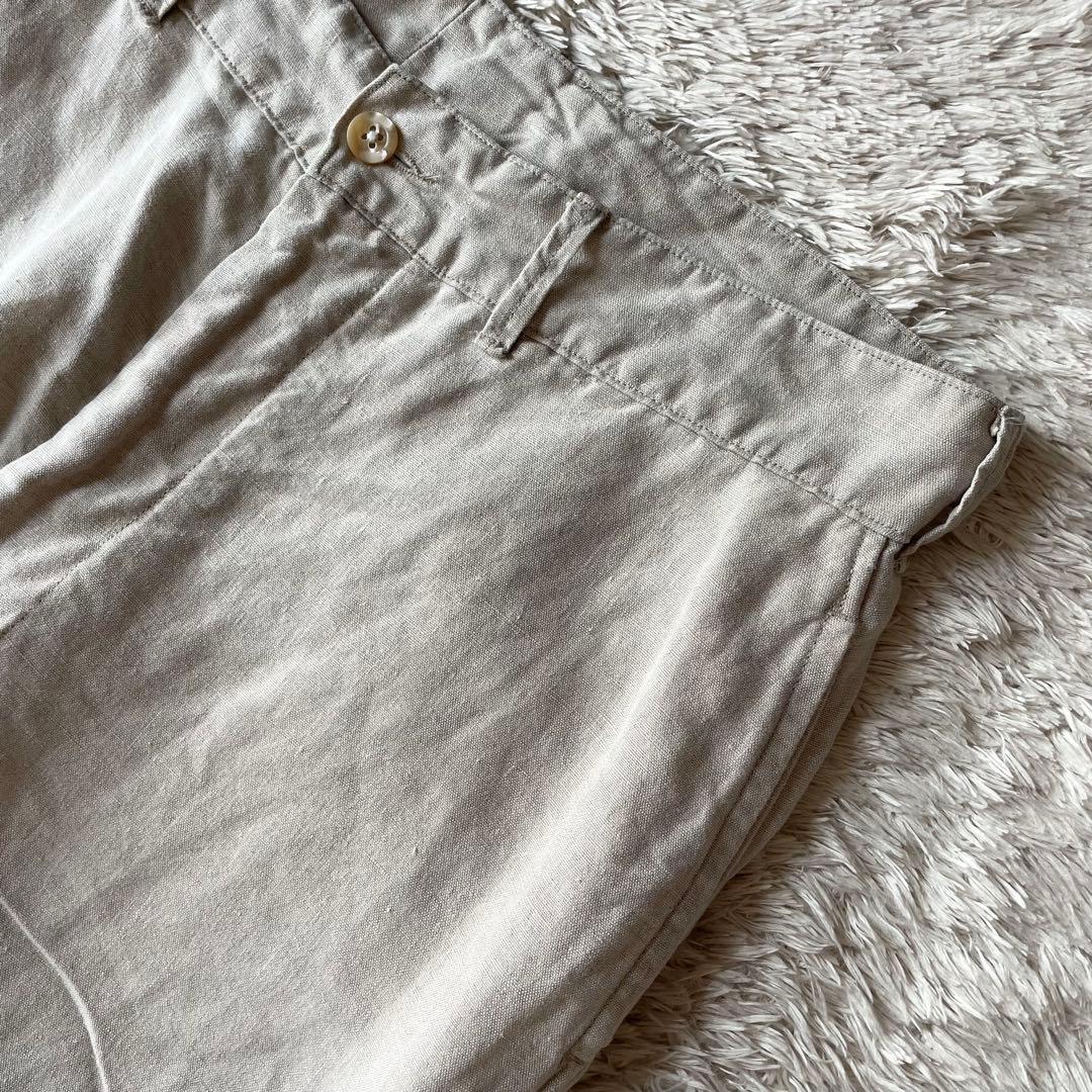 45R 美品 リネンシャンブレー馬比古 2 ベージュ