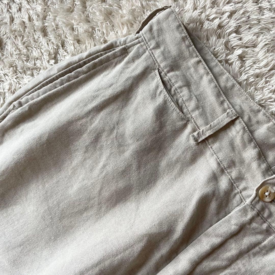 45R 美品 リネンシャンブレー馬比古 2 ベージュ