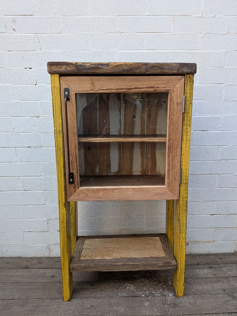 ★mao★　古材かざり棚　黄色
