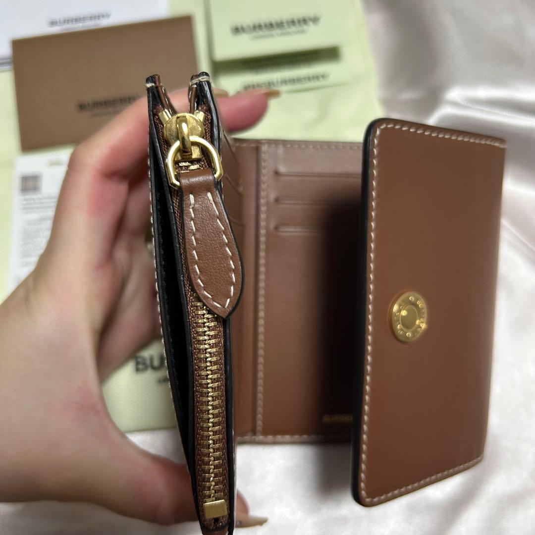 バーバリー BURBERRY 財布 ウォレット ブラウン ベージュ ほぼ未使用
