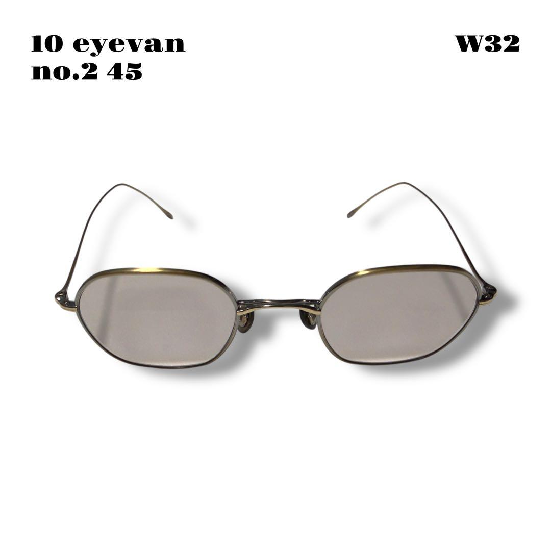 希少品！ 10 eyevan no.2 45 45 22 145 ゴールド 金銀