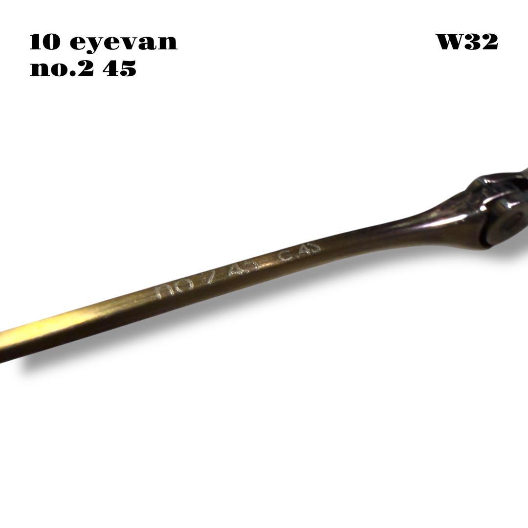希少品！ 10 eyevan no.2 45 45 22 145 ゴールド 金銀