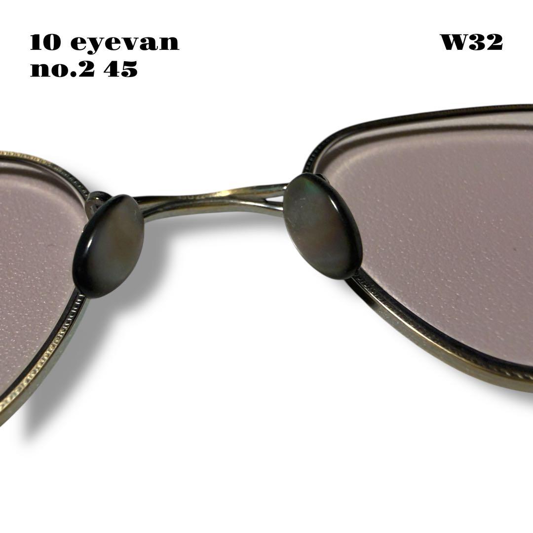 希少品！ 10 eyevan no.2 45 45 22 145 ゴールド 金銀