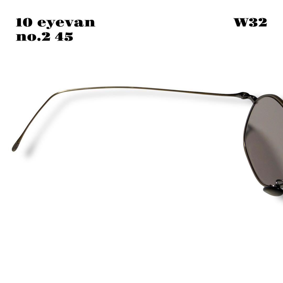 希少品！ 10 eyevan no.2 45 45 22 145 ゴールド 金銀