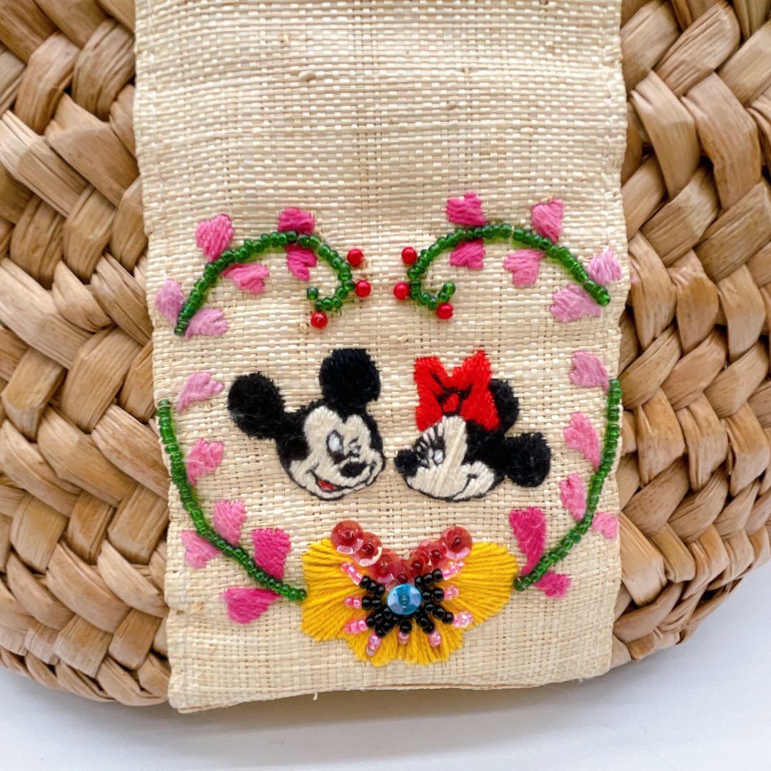 希少✨【ビームスボーイ】ディズニーコラボ カゴバッグ 刺繍ミッキーミニー35周年