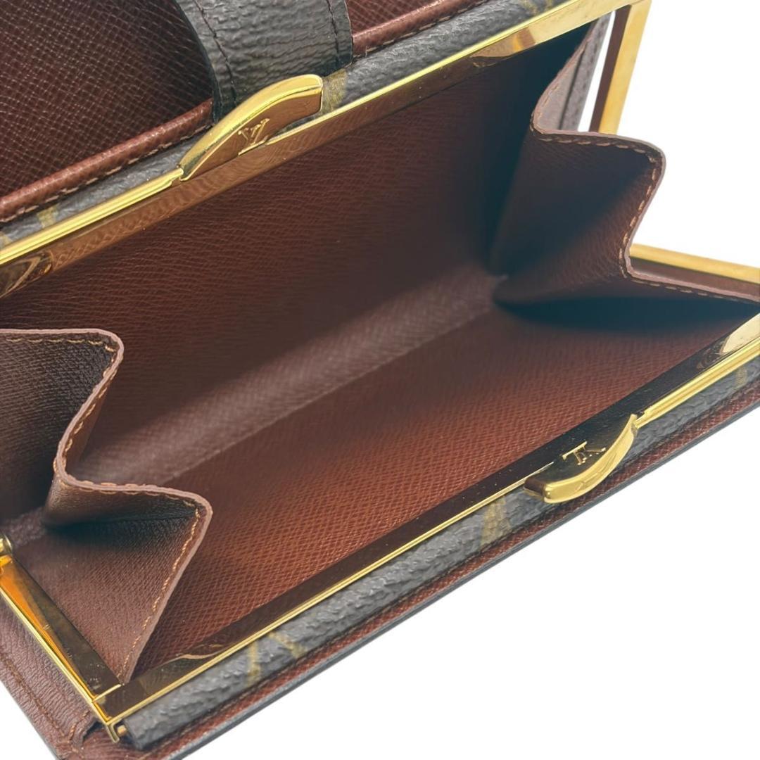 ルイヴィトン モノグラム ヴィエノワ 二つ折り財布 がま口 pvc レザー