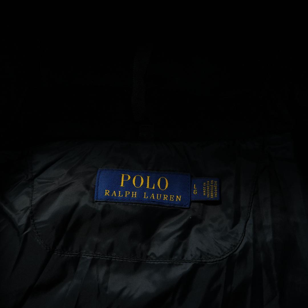 y2k POLO RALPH LAUREN ダウンベスト ビッグポニー ドリル