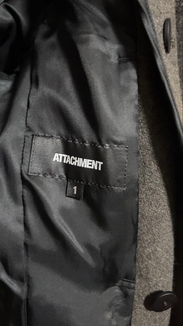 カシミア混ニットフラノ3レイヤー　フード付きチェスターコート