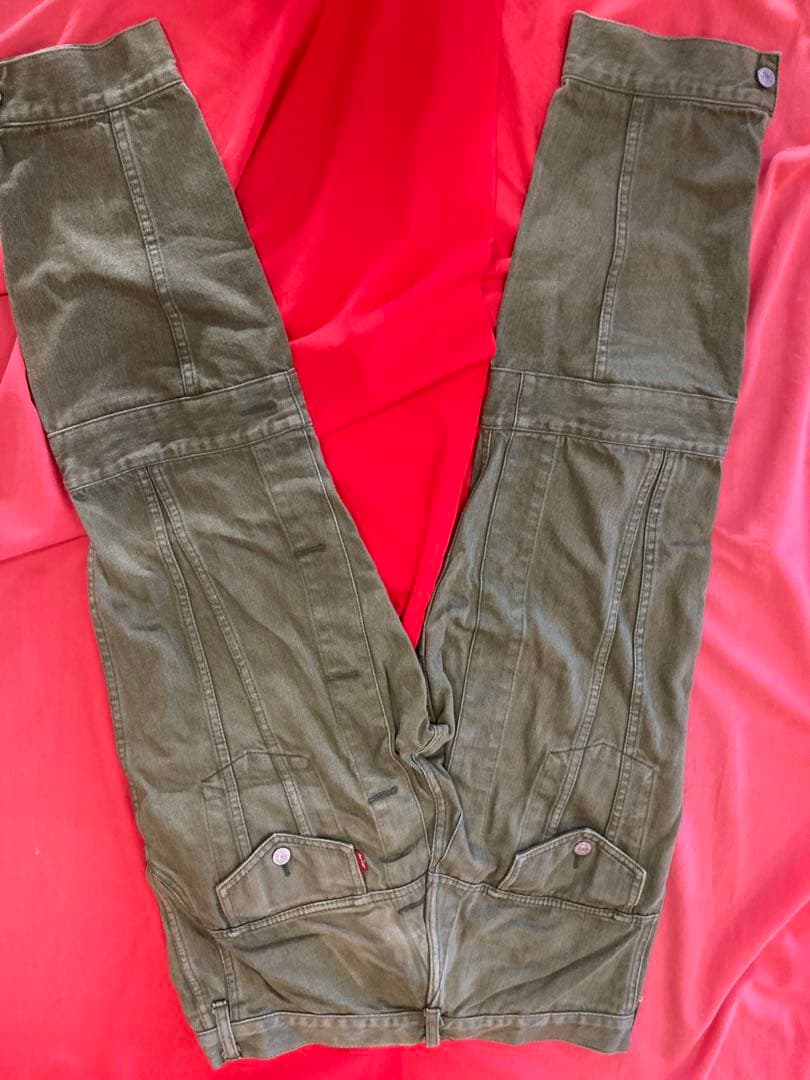 ジヤンヤワタナベマンコムデギャルソン　リーバイスGジャン再構築クロップパンツ