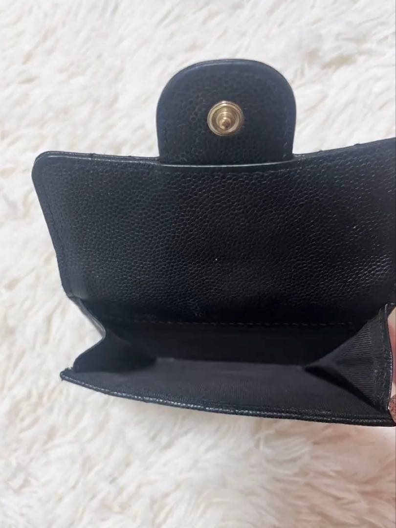 限定お値下げ CHANEL スモールフラップウォレット キャビアスキン