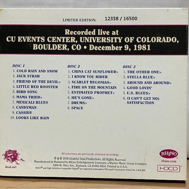 洋楽 Grateful Dead - Dave's Picks Volume 20