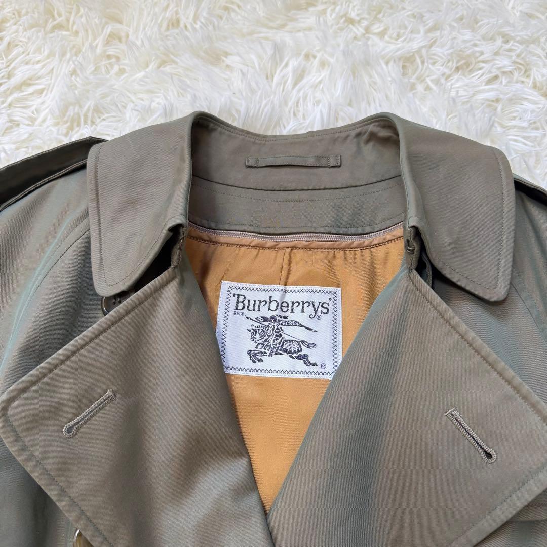 【美品】90s BURBERRY 白タグ ベルト ライナー付 トレンチコート