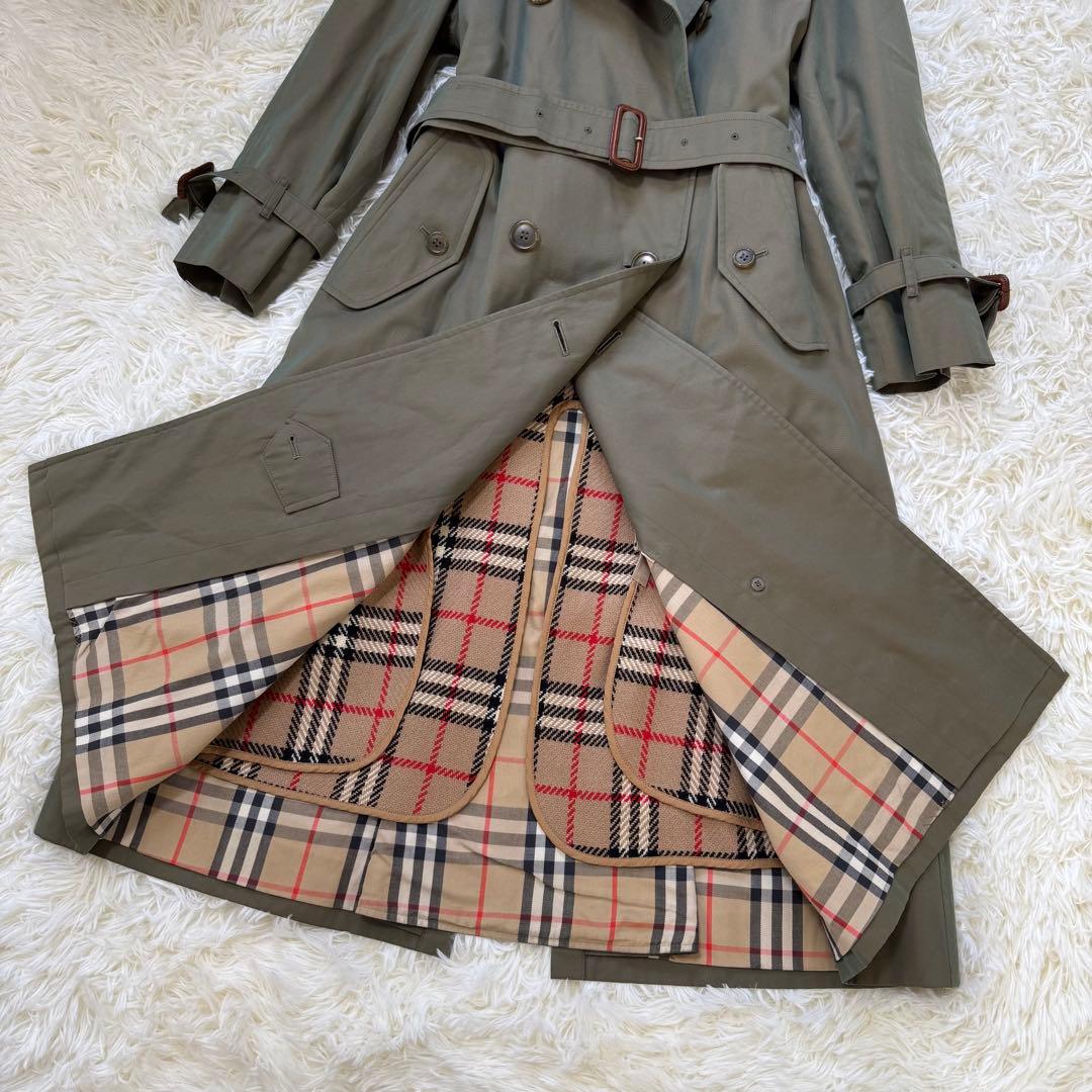 【美品】90s BURBERRY 白タグ ベルト ライナー付 トレンチコート