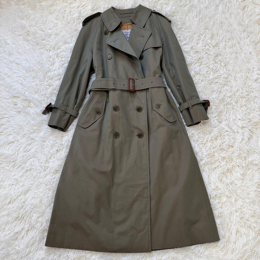 【美品】90s BURBERRY 白タグ ベルト ライナー付 トレンチコート