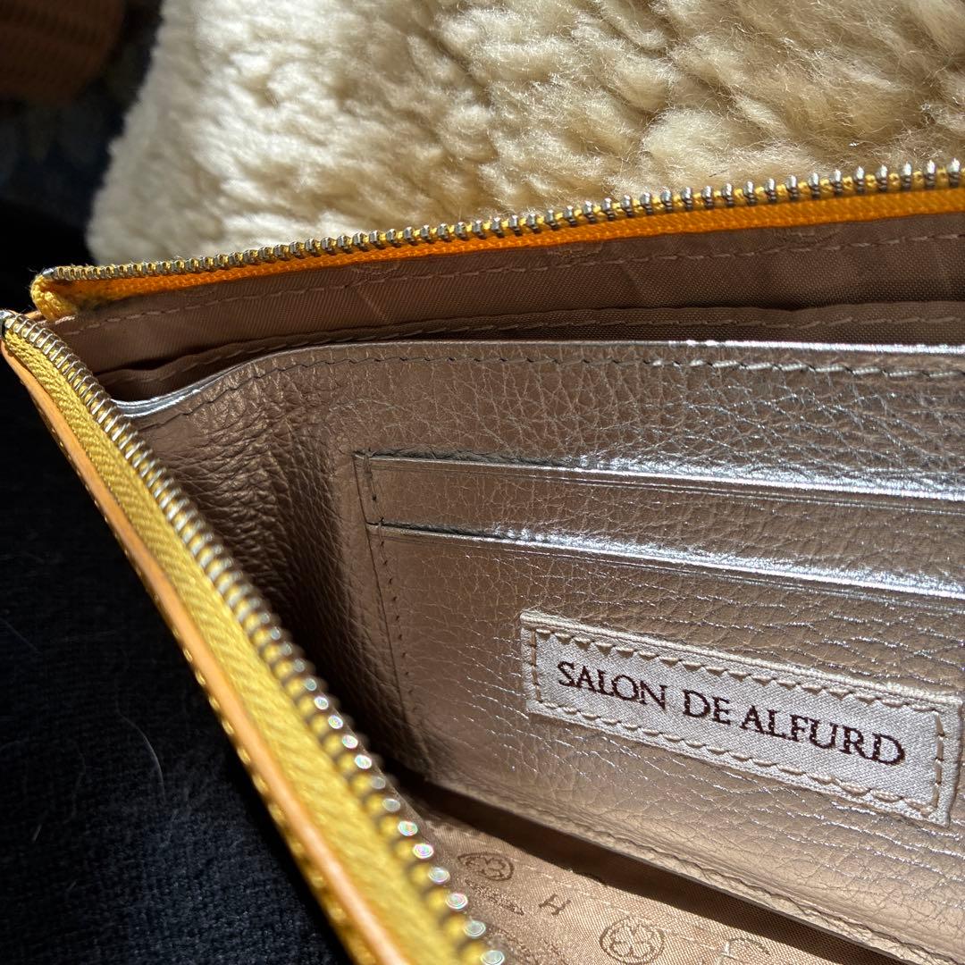 サロンドアルファード イエローL字長財布