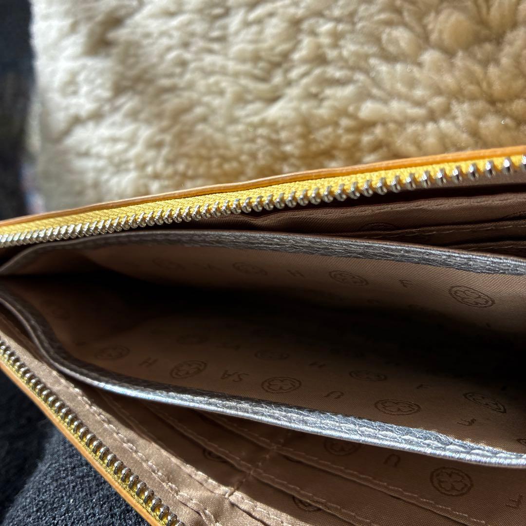 サロンドアルファード イエローL字長財布