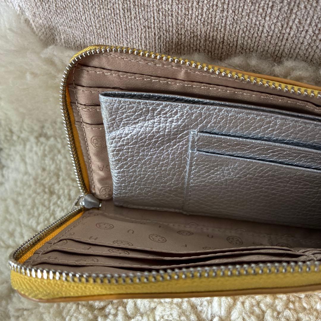 サロンドアルファード イエローL字長財布