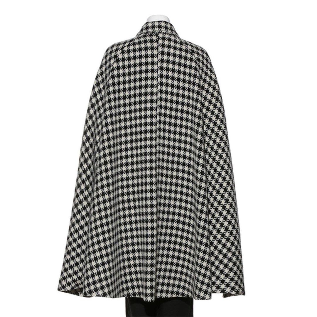 lilybrown❤︎ロングケープコート 千鳥柄　ブラック