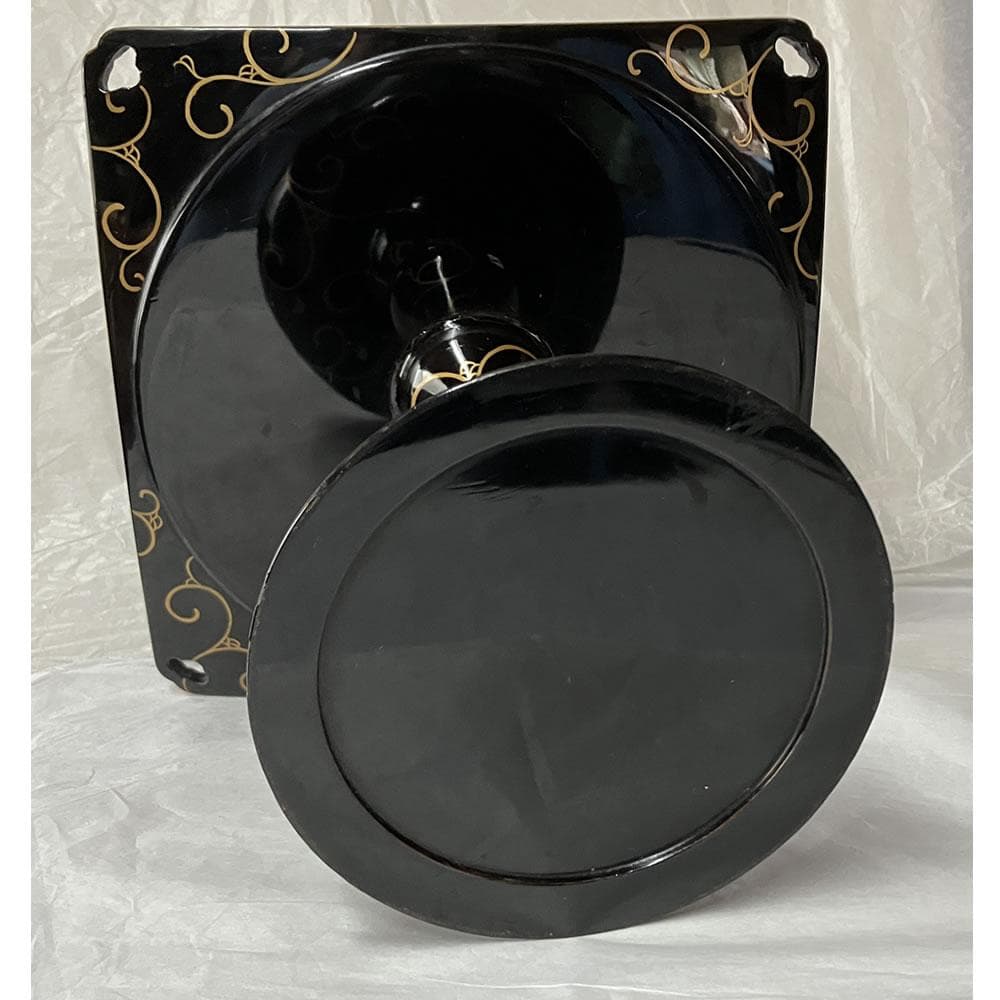 F1226 蒔絵 高坏菓子器 高さ22cm 木製 漆器 茶道具