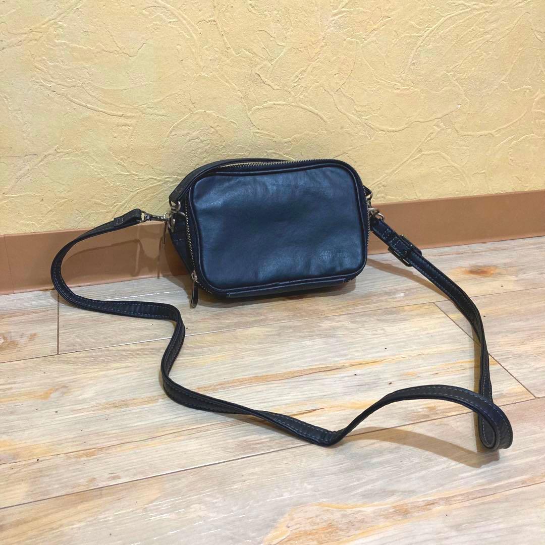 ■レア■ JPG ジャンポールゴルチエ 黒 レザー ポーチ ミニショルダーバッグ