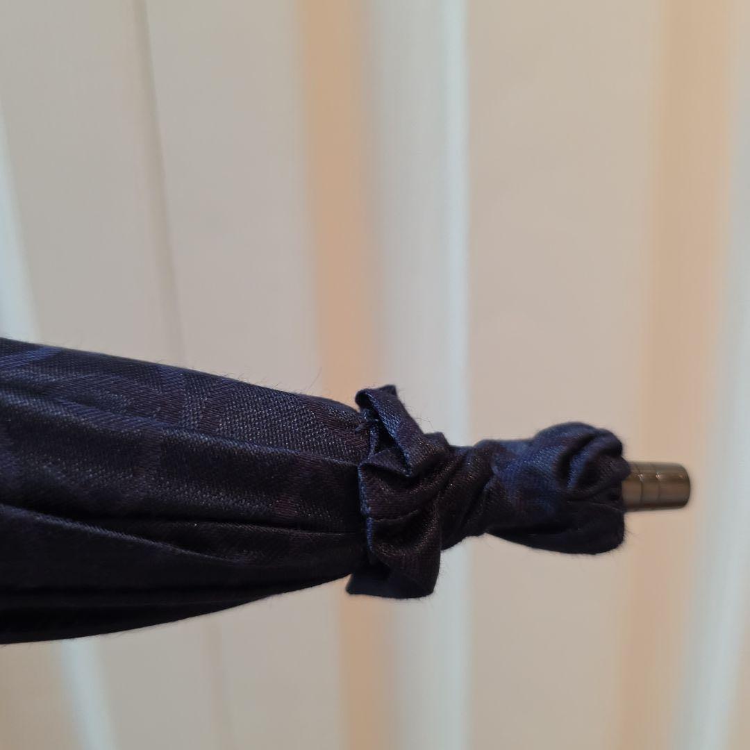 晴雨兼用長傘　日傘　 紺と白のレース　近沢レース　資生堂ノベルティー新品