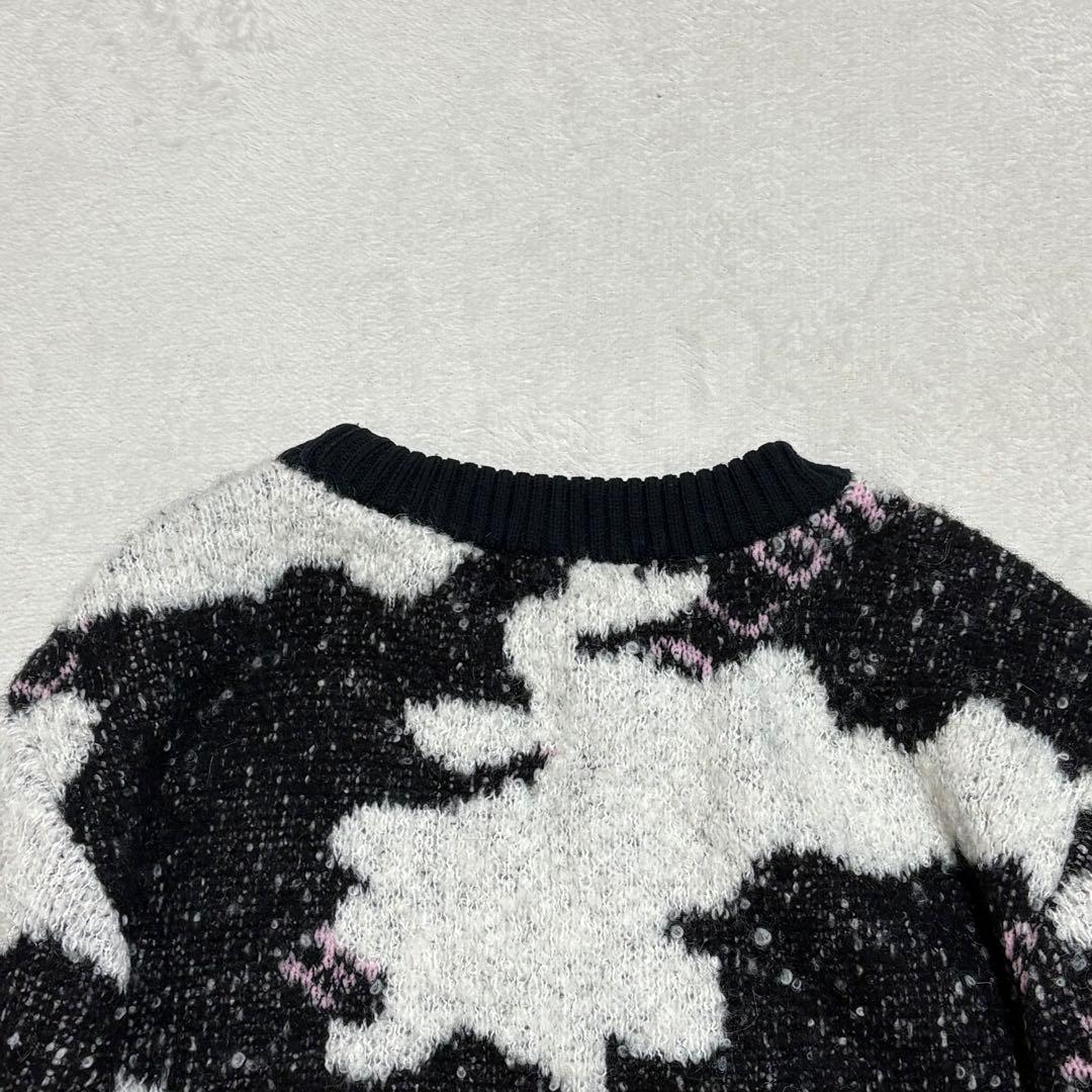 MARK&LONA マーク＆ロナ カモフラ柄 ニットスカルワッペン サイズ36