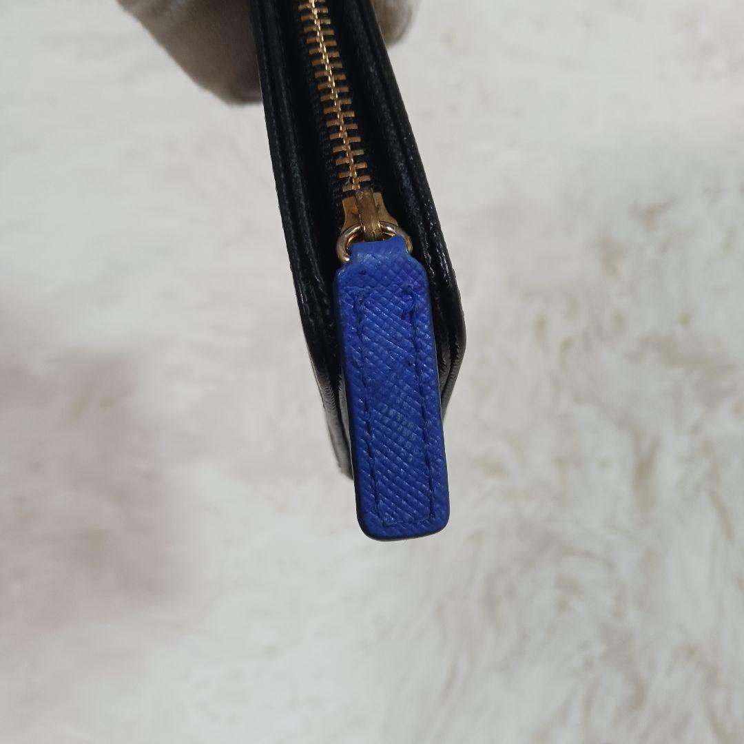 ポールスミス　Paul Smith　二つ折り財布 L時ジップ　黒　スミシーハート